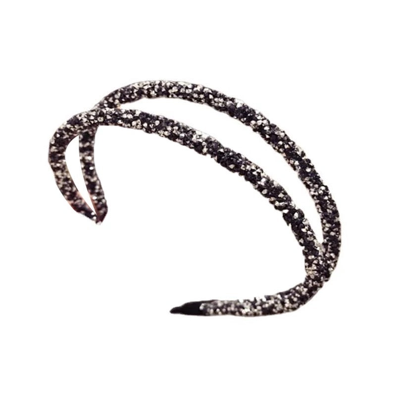 Rhinestones Double Headband